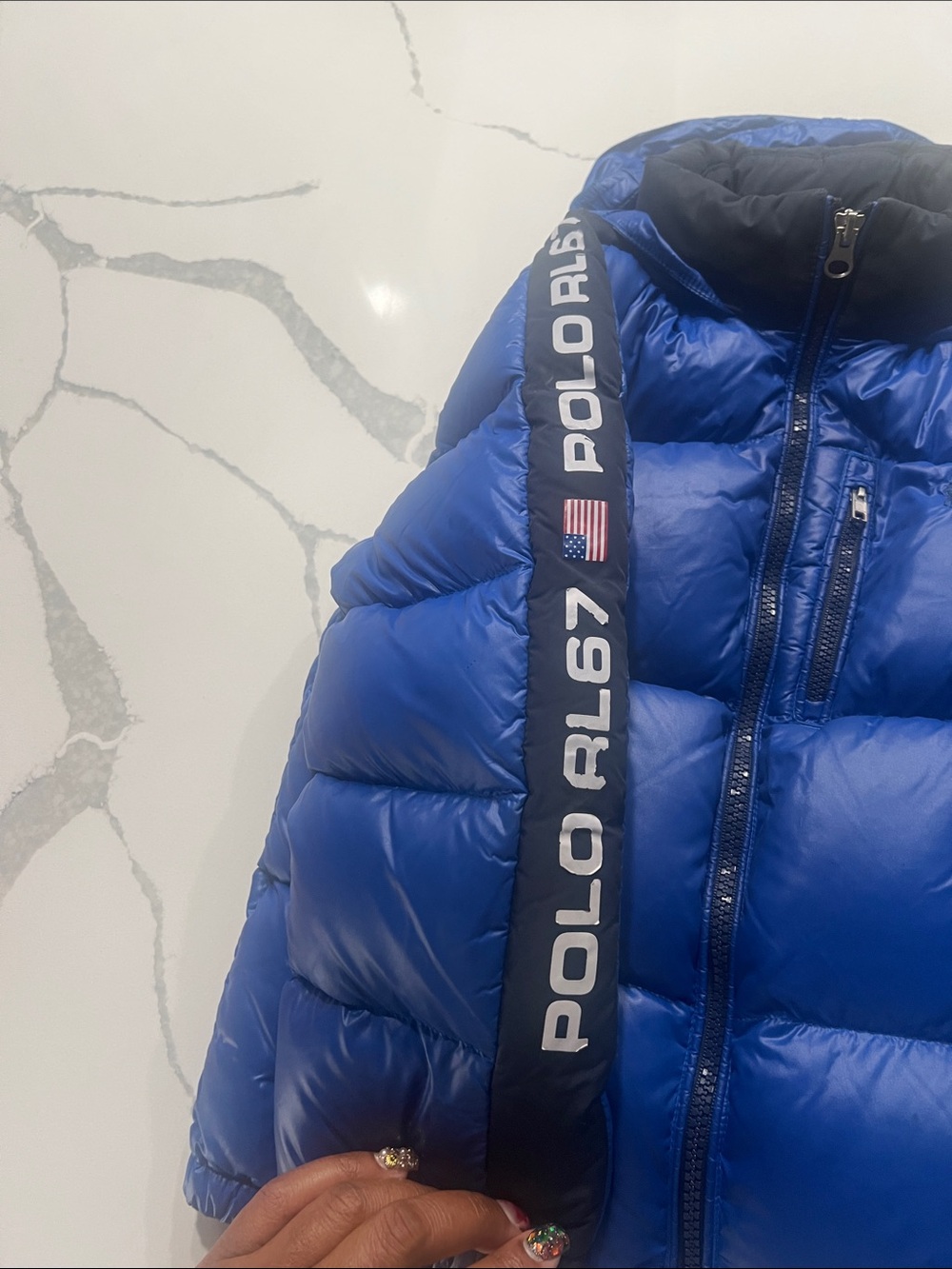 Polo by Ralph Lauren Royal Blue Kids Puffer Jacket - Picture 3 of 5